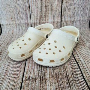 Crocs Womens classic cream crocs M 7 W 9